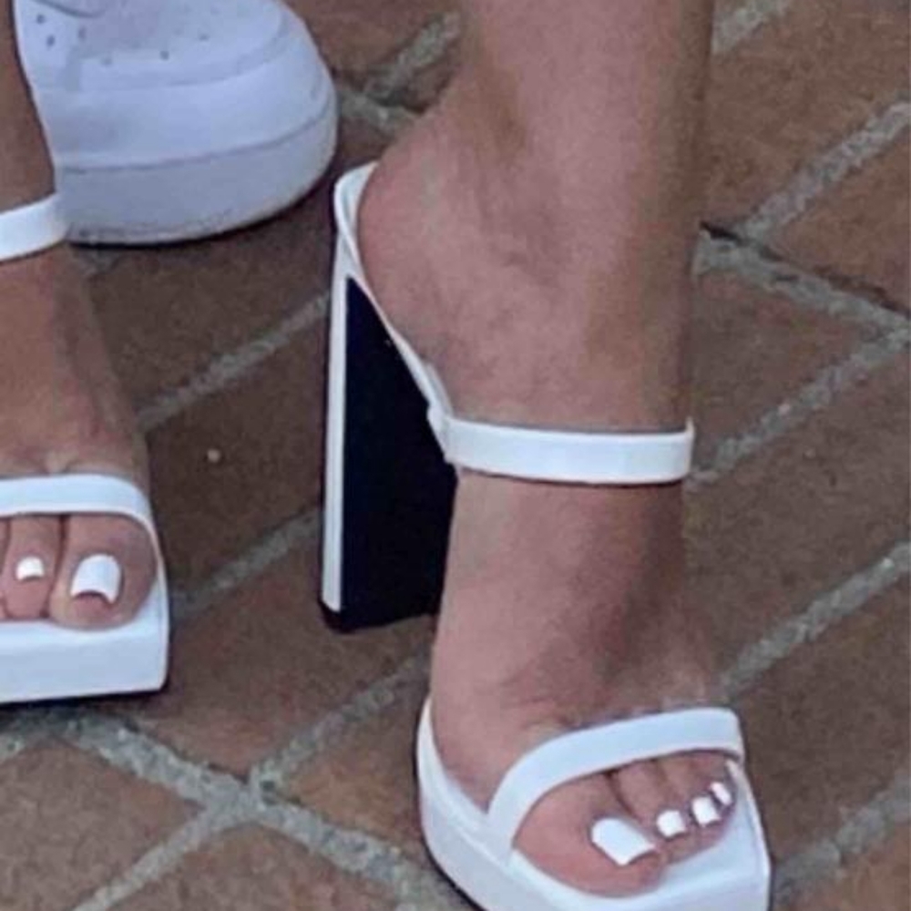 jeffrey Campbell Hustler white heels
